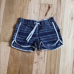 Blue striped shorts